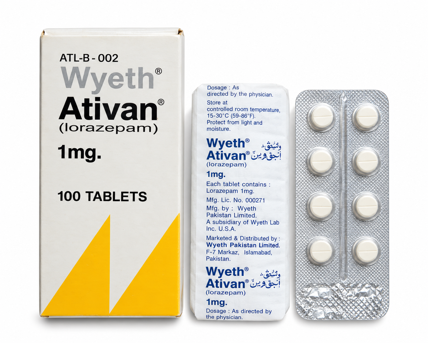 Ativan Packaging and Blister Pack Ativan 1mg - Image 1